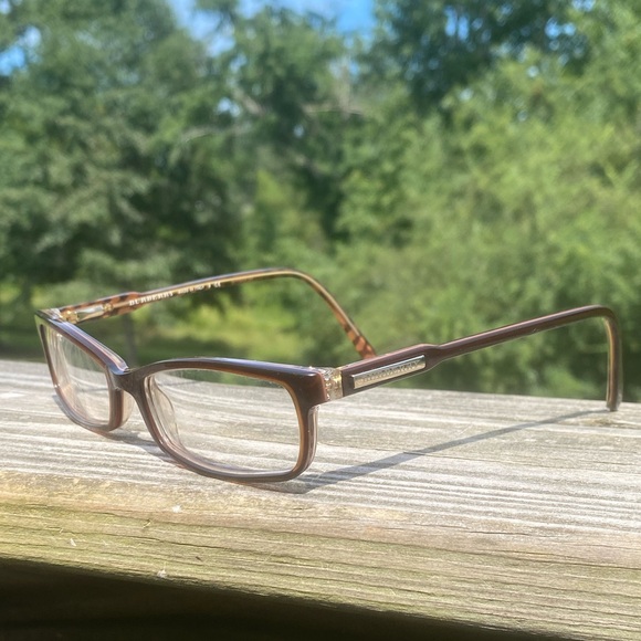 SOLD💲Burberry glasses frames Made in Italy 52[]16 140 B2004 3023 Brown Clear - Picture 5 of 16